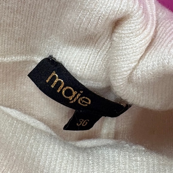 Maje Portalo Knitted Trousers Cream - Picture 5 of 6